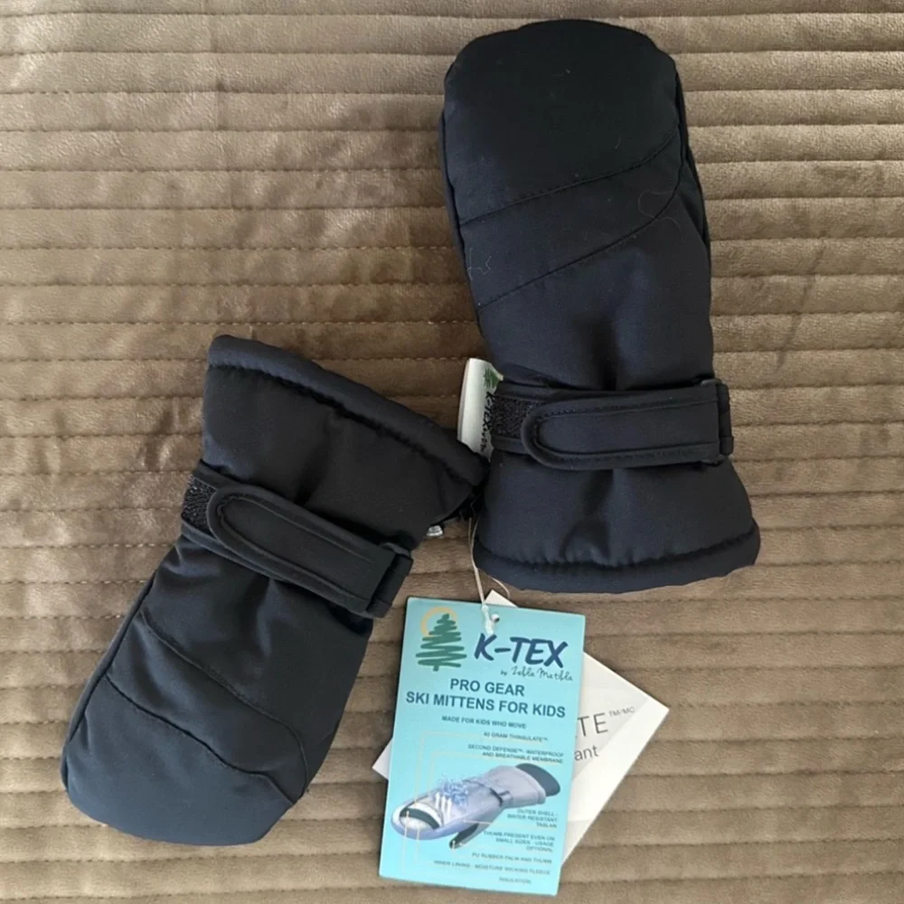 K-Tex by Zelda Matilda Black Pro Gear Ski Snow Mittens